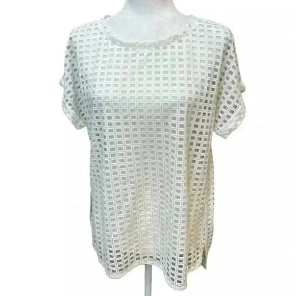 Tart Sheer Overlay Cream Blouse size M - Picture 1 of 7